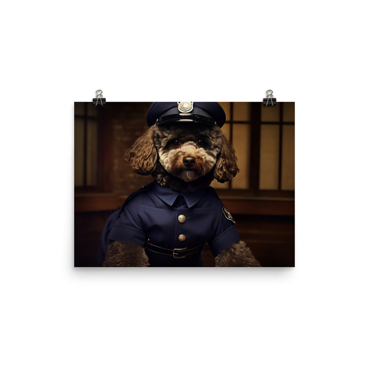 Poodle Prison Officer Photo paper poster - PosterfyAI.com