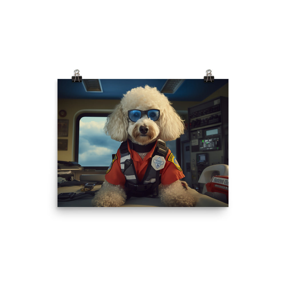 Poodle Paramedic Photo paper poster - PosterfyAI.com