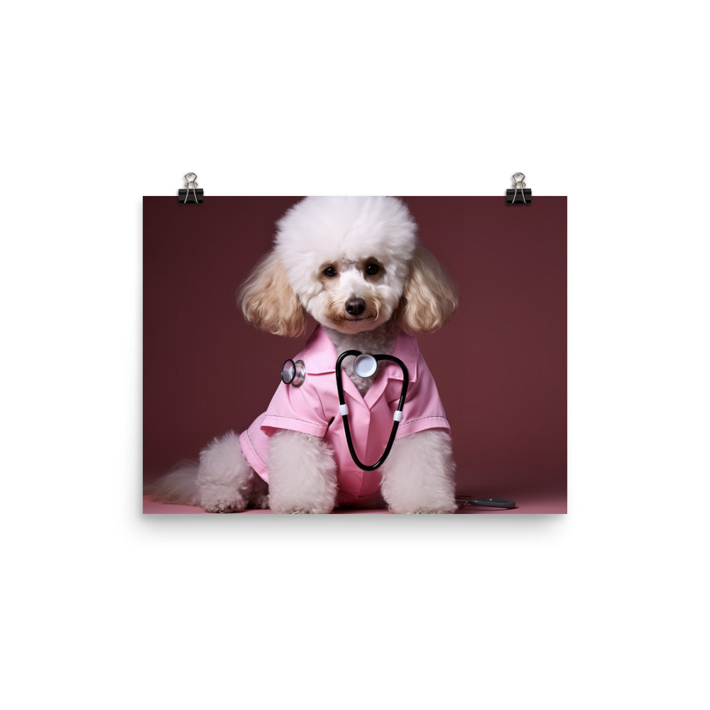 Poodle Nurse Photo paper poster - PosterfyAI.com