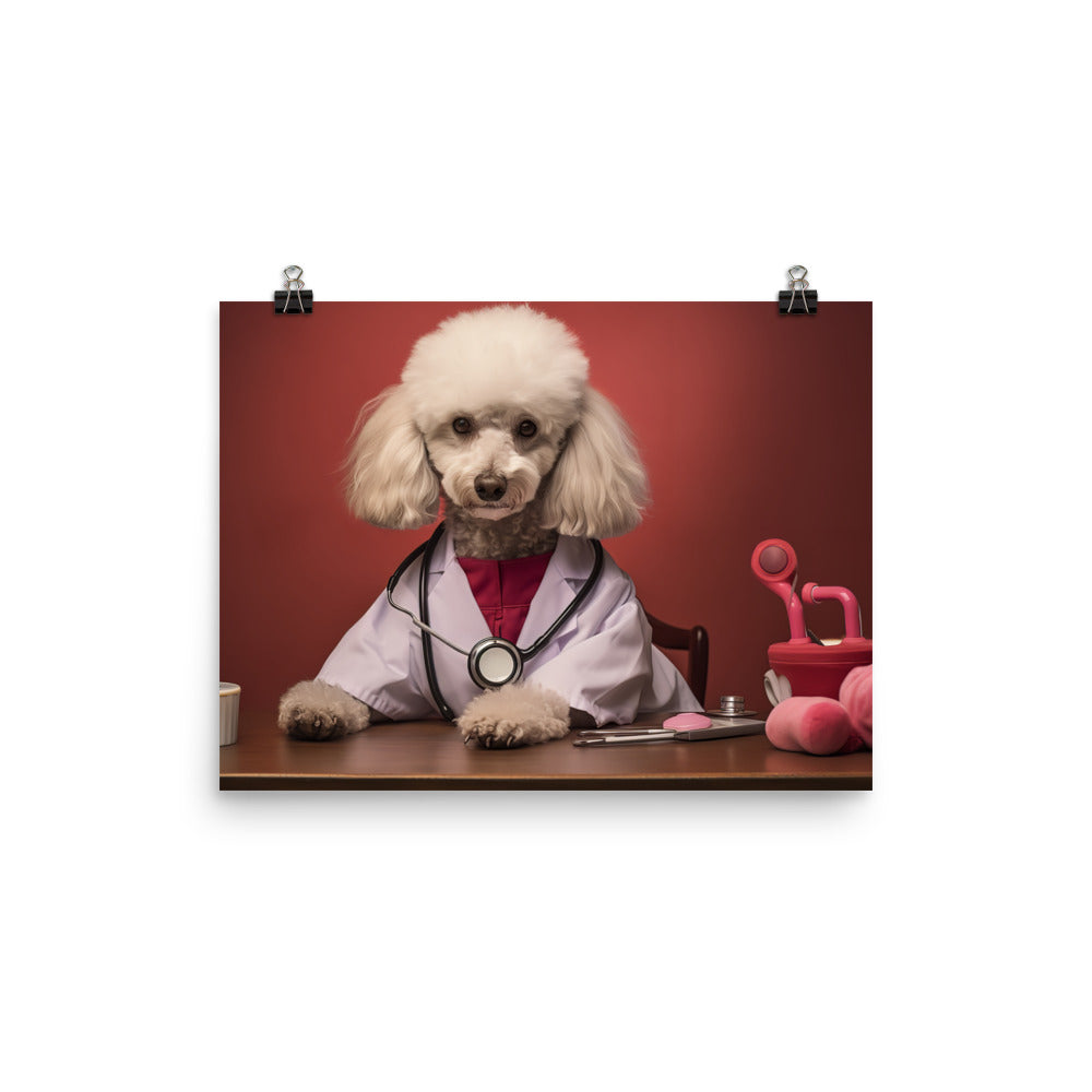 Poodle Nurse Photo paper poster - PosterfyAI.com