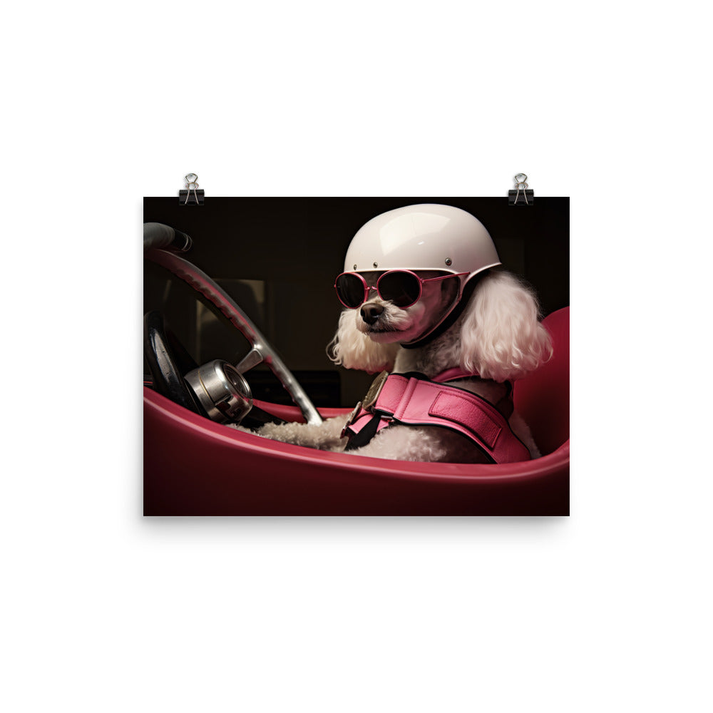 Poodle Motorsport Athlete Photo paper poster - PosterfyAI.com