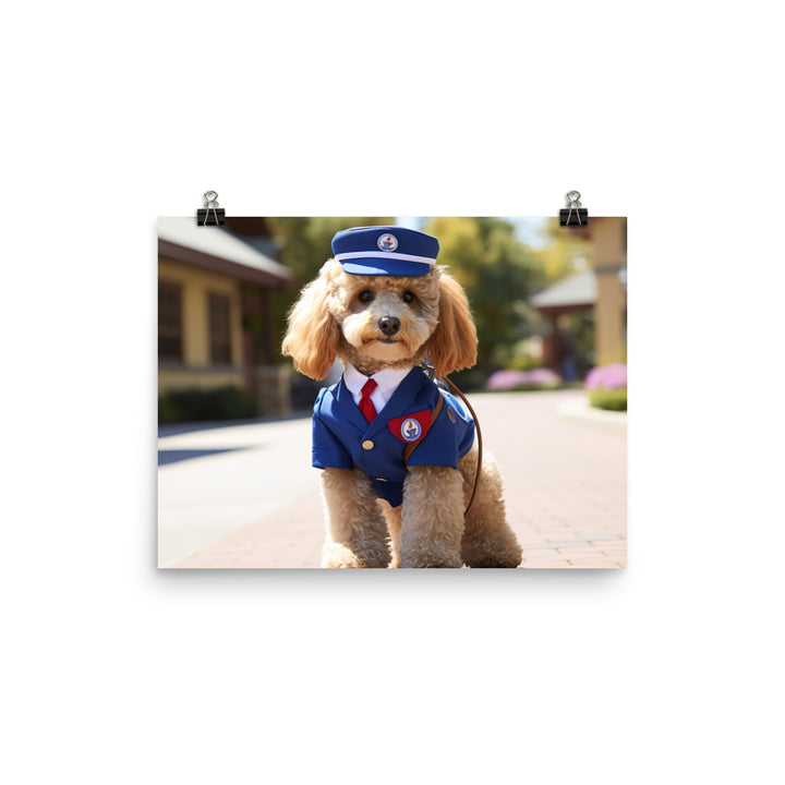 Poodle Mail Carrier Photo paper poster - PosterfyAI.com