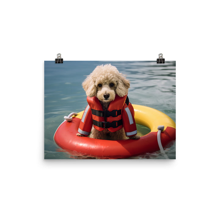 Poodle Lifeguard Photo paper poster - PosterfyAI.com