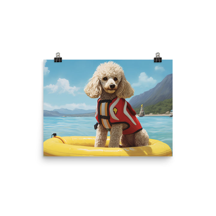 Poodle Lifeguard Photo paper poster - PosterfyAI.com