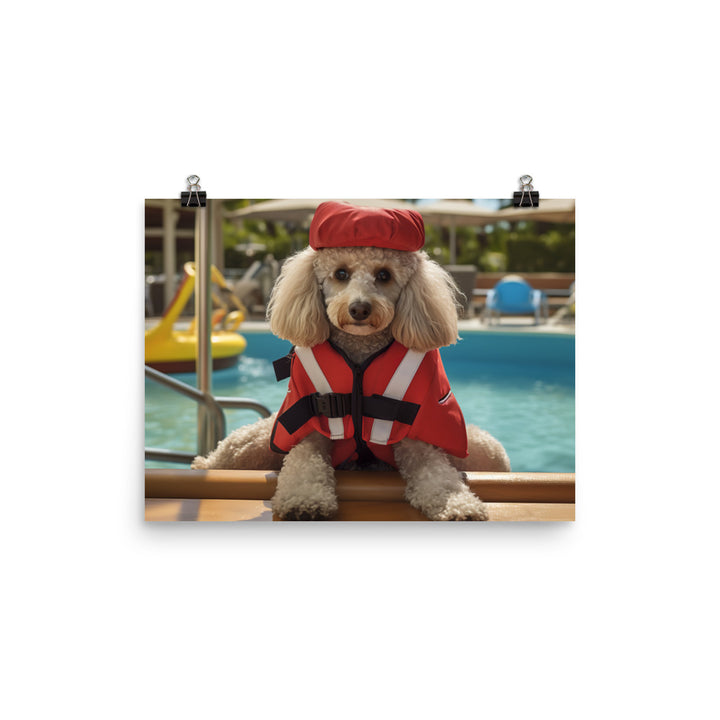 Poodle Lifeguard Photo paper poster - PosterfyAI.com