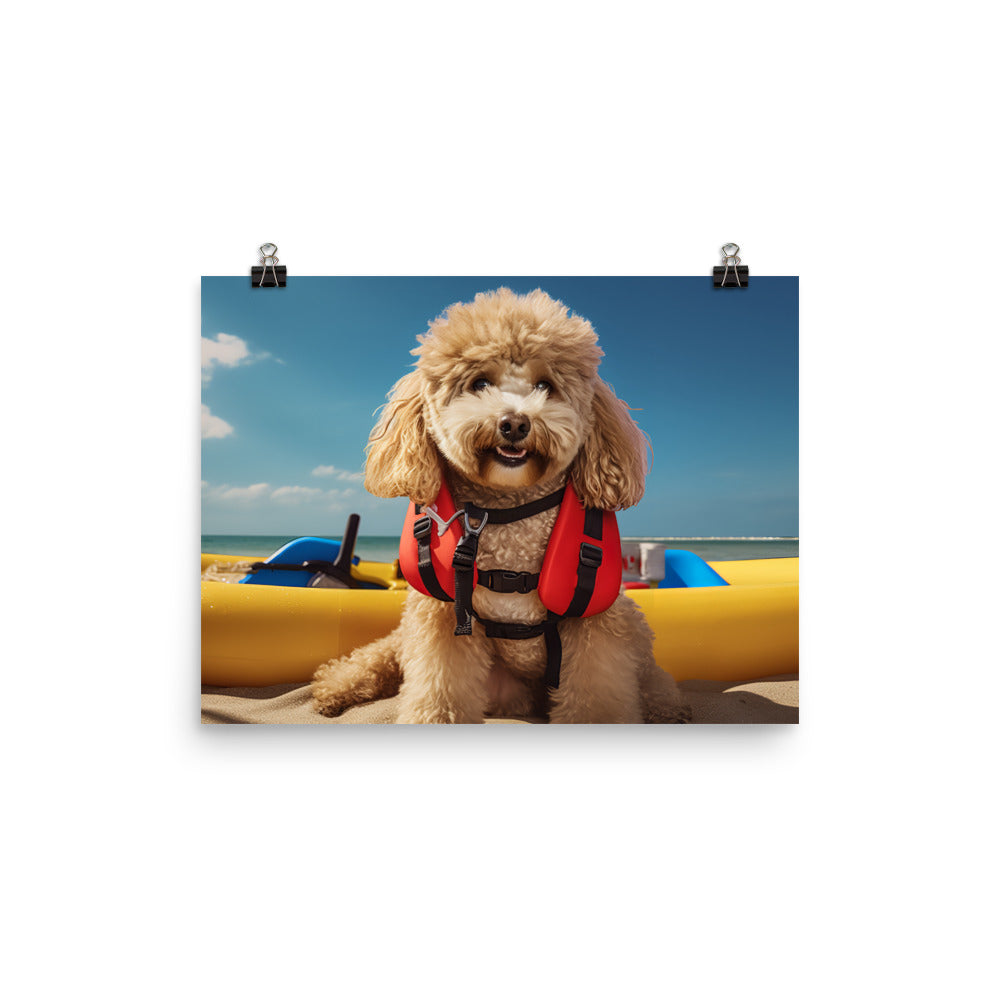 Poodle Lifeguard Photo paper poster - PosterfyAI.com