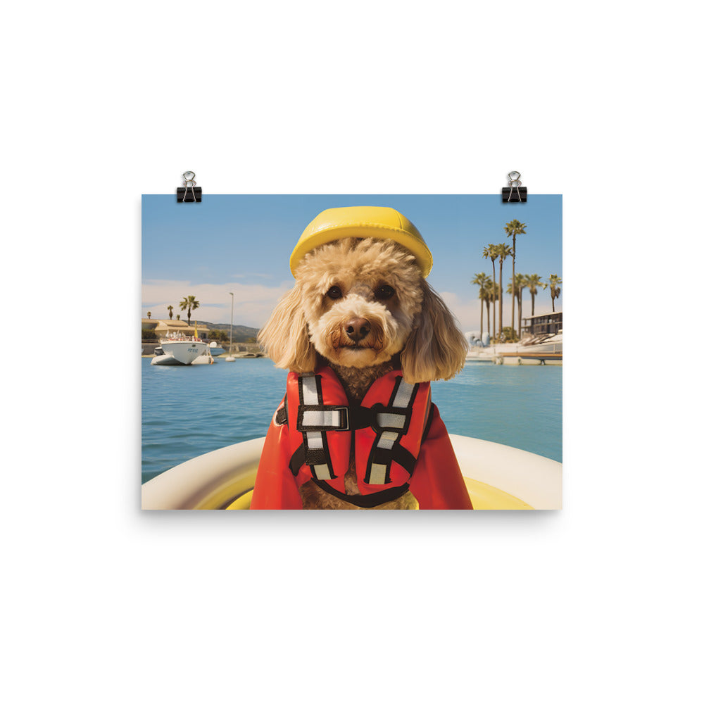 Poodle Lifeguard Photo paper poster - PosterfyAI.com