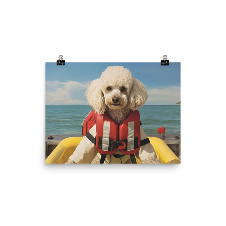 Poodle Lifeguard Photo paper poster - PosterfyAI.com