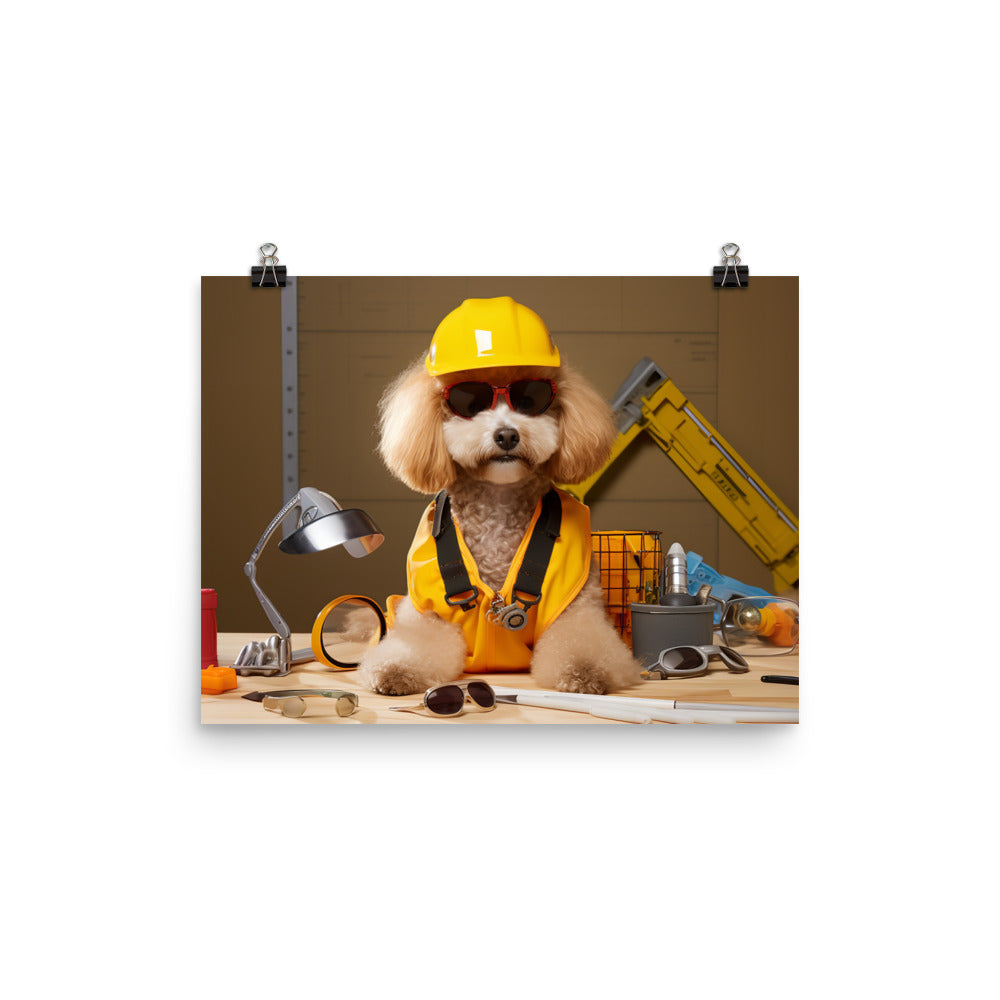 Poodle Contractor Photo paper poster - PosterfyAI.com