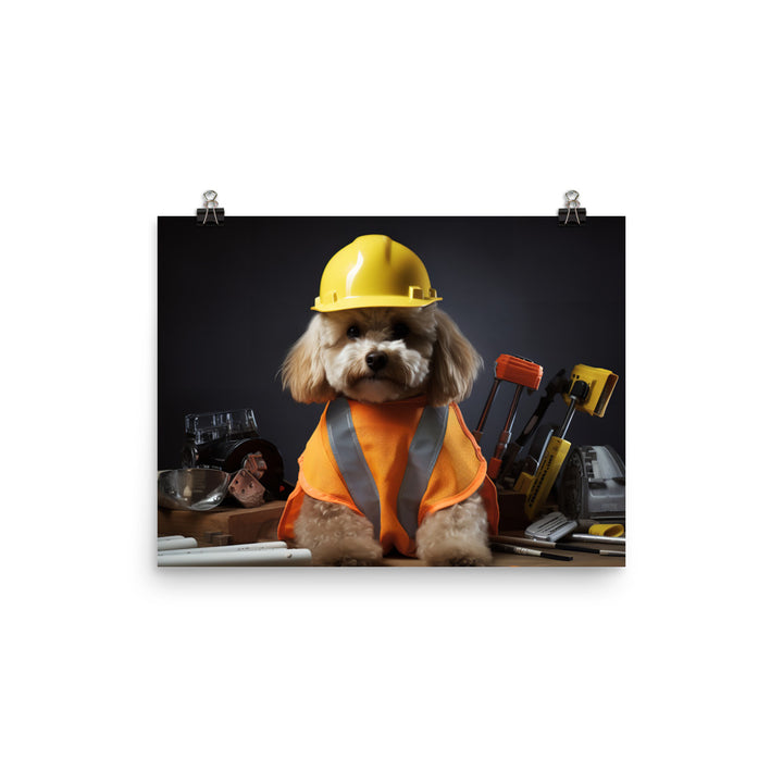 Poodle Contractor Photo paper poster - PosterfyAI.com