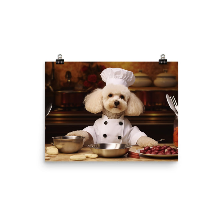 Poodle Chef Photo paper poster - PosterfyAI.com