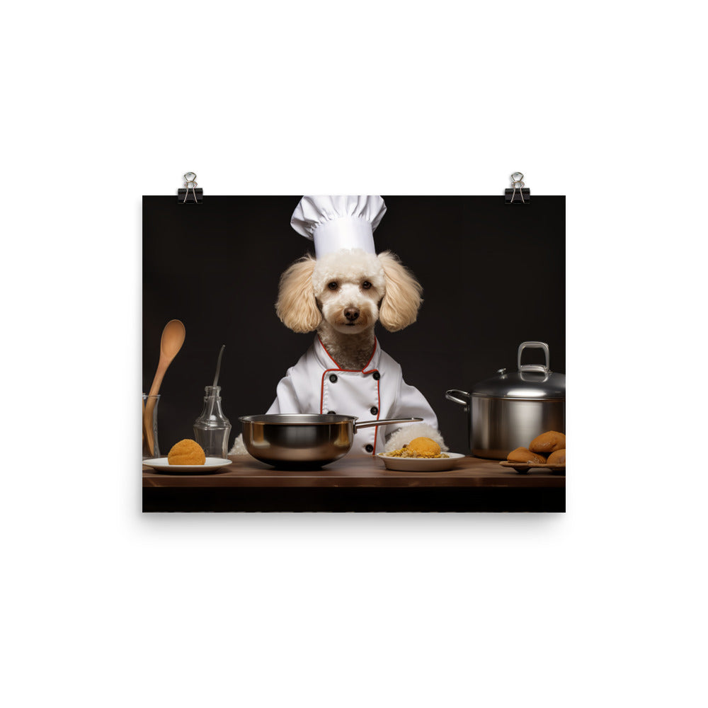 Poodle Chef Photo paper poster - PosterfyAI.com