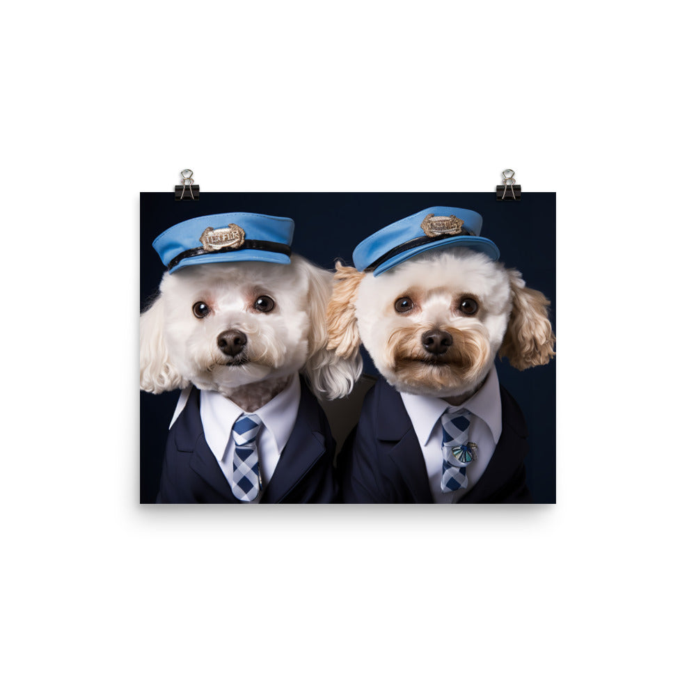 Poodle Cabin Crew Photo paper poster - PosterfyAI.com