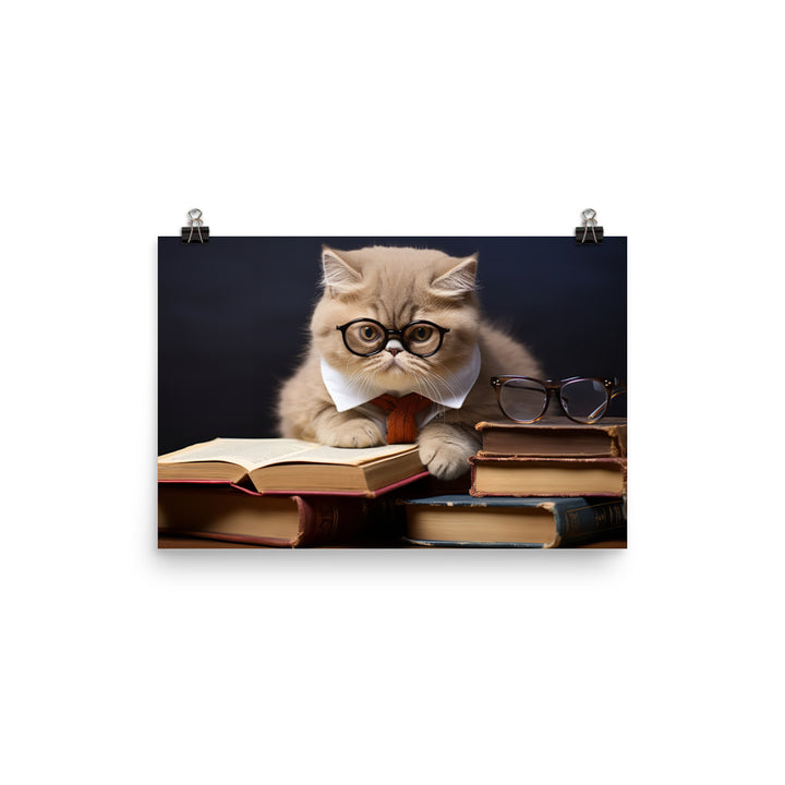 Exotic Shorthair Student Photo paper poster - PosterfyAI.com