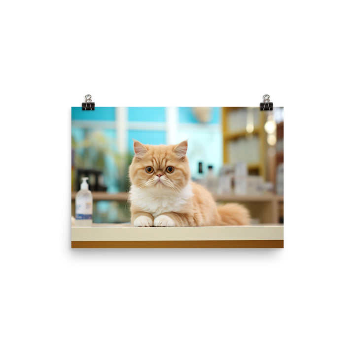 Exotic Shorthair Pharmacist Photo paper poster - PosterfyAI.com