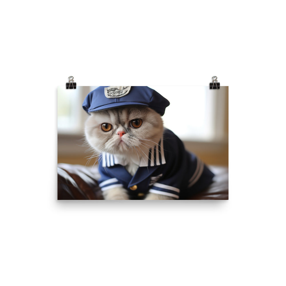 Exotic Shorthair Mail Carrier Photo paper poster - PosterfyAI.com