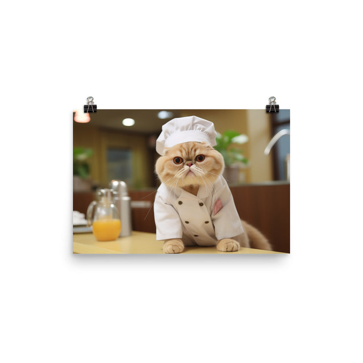 Exotic Shorthair Nurse Photo paper poster - PosterfyAI.com