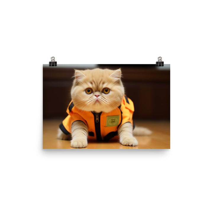 Exotic Shorthair Paramedic Photo paper poster - PosterfyAI.com