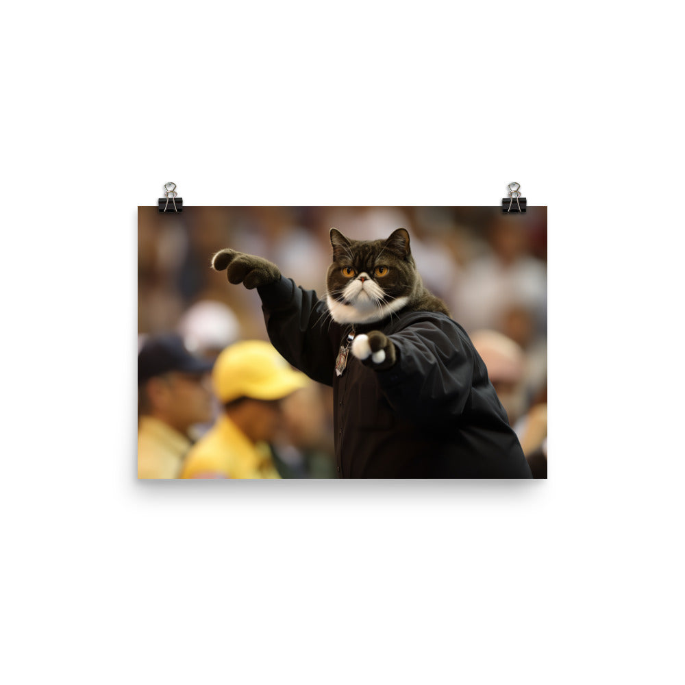 Exotic Shorthair Referee Photo paper poster - PosterfyAI.com