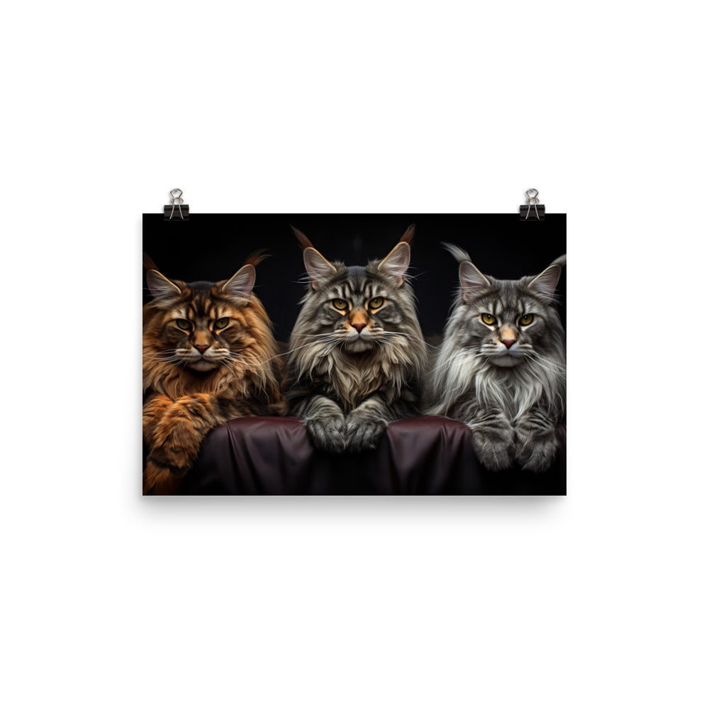 Maine Coon Photo paper poster - PosterfyAI.com