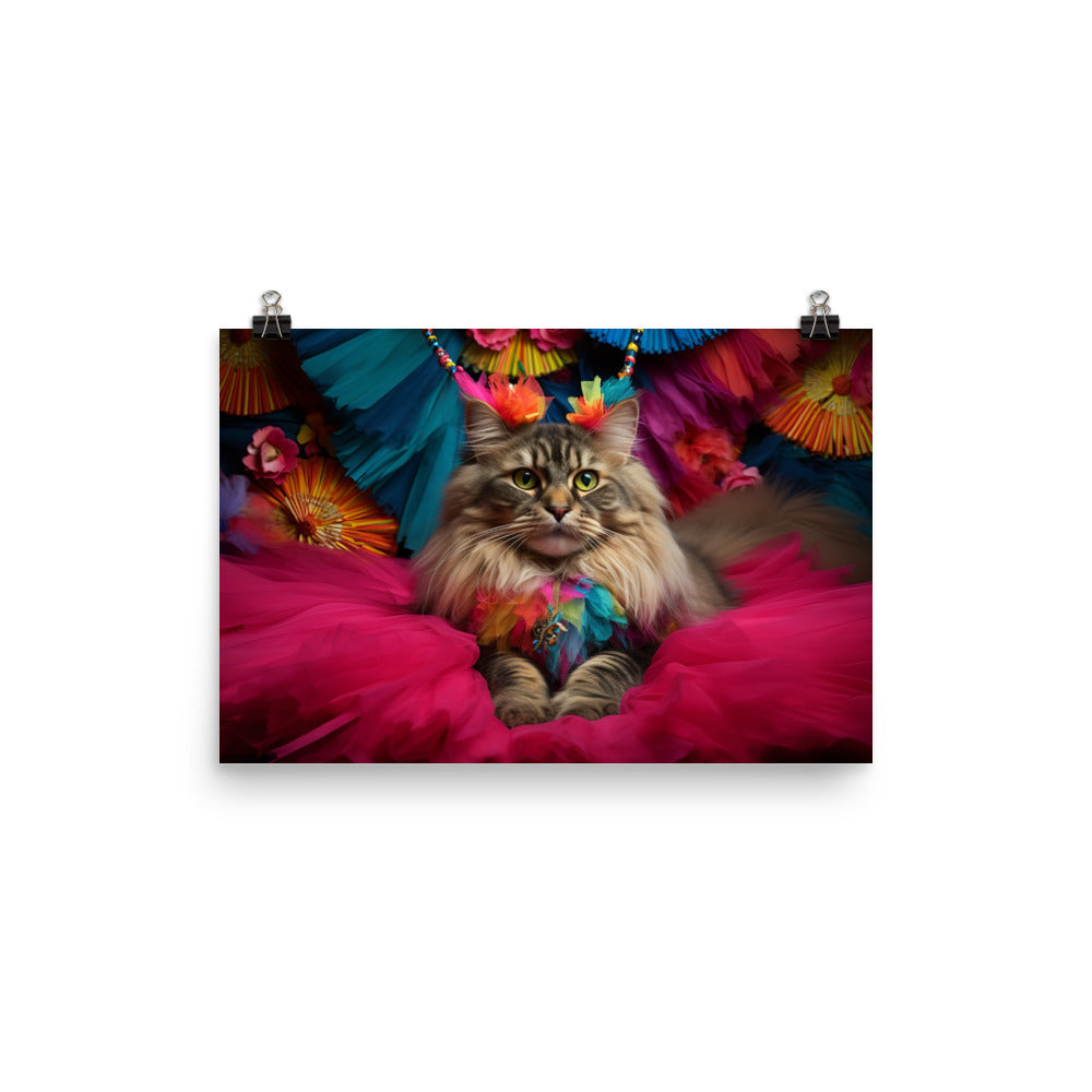 Maine Coon Photo paper poster - PosterfyAI.com