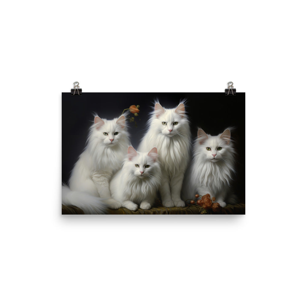 Turkish Angora Photo paper poster - PosterfyAI.com