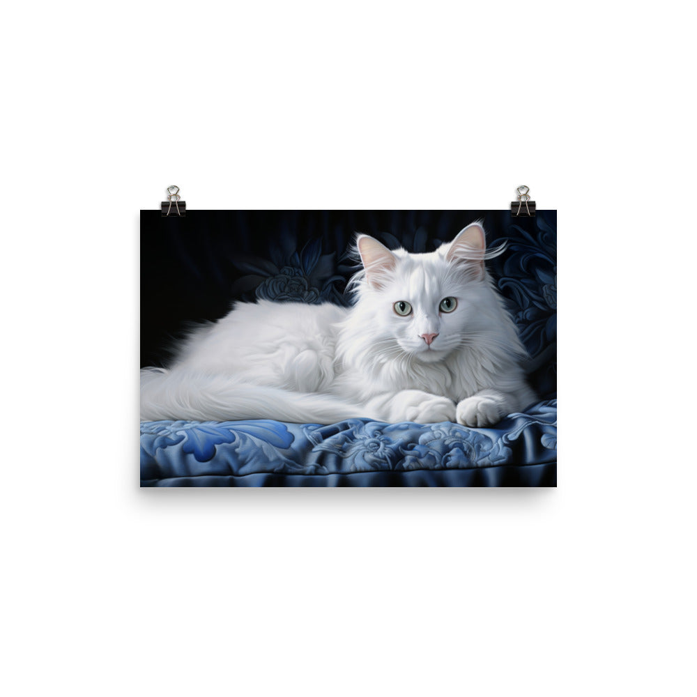 Turkish Angora Photo paper poster - PosterfyAI.com