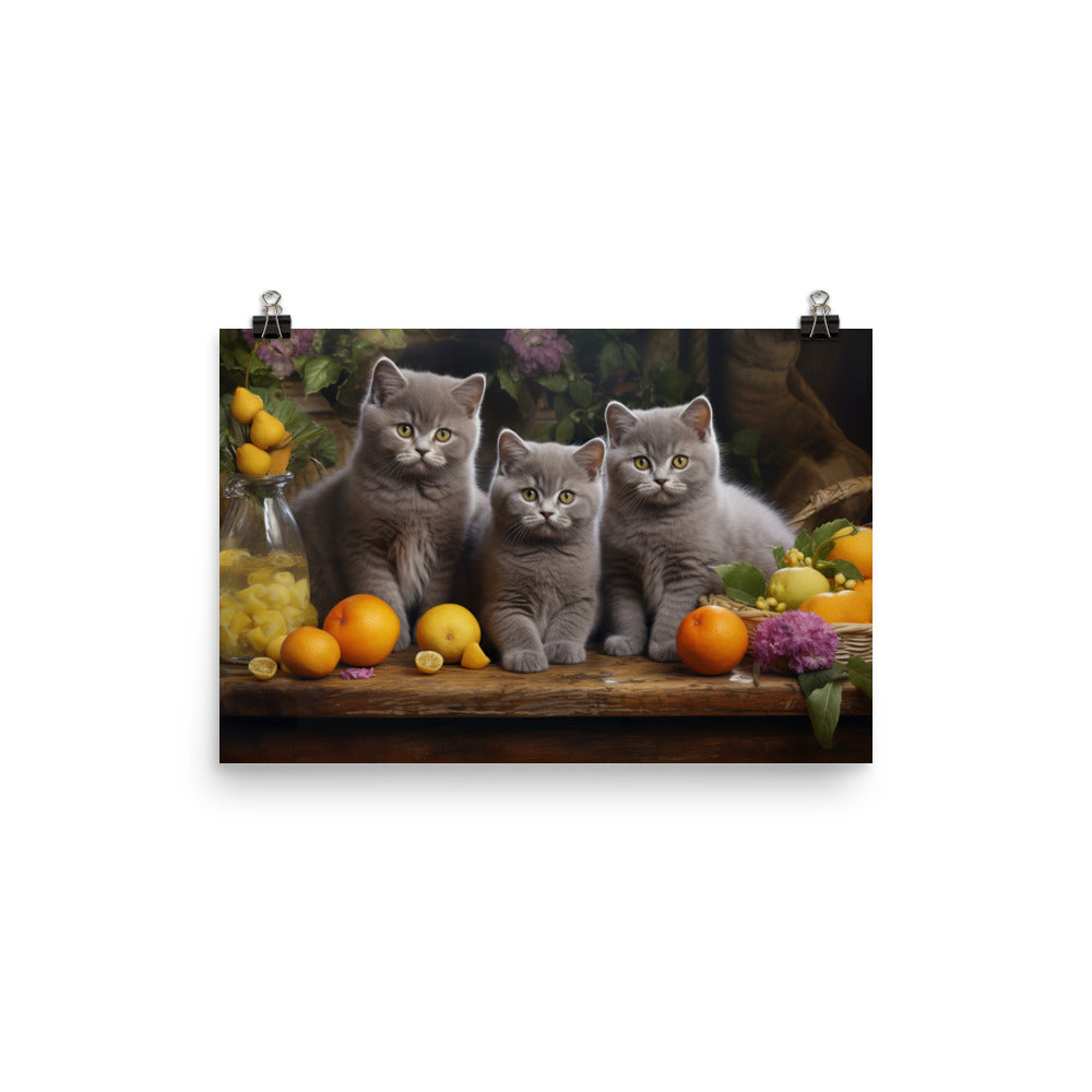 British Shorthair Photo paper poster - PosterfyAI.com