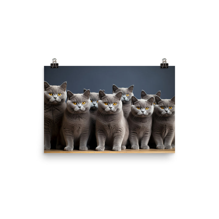 British Shorthair Photo paper poster - PosterfyAI.com