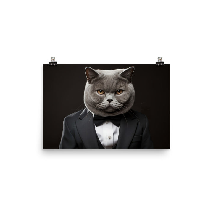 British Shorthair Photo paper poster - PosterfyAI.com