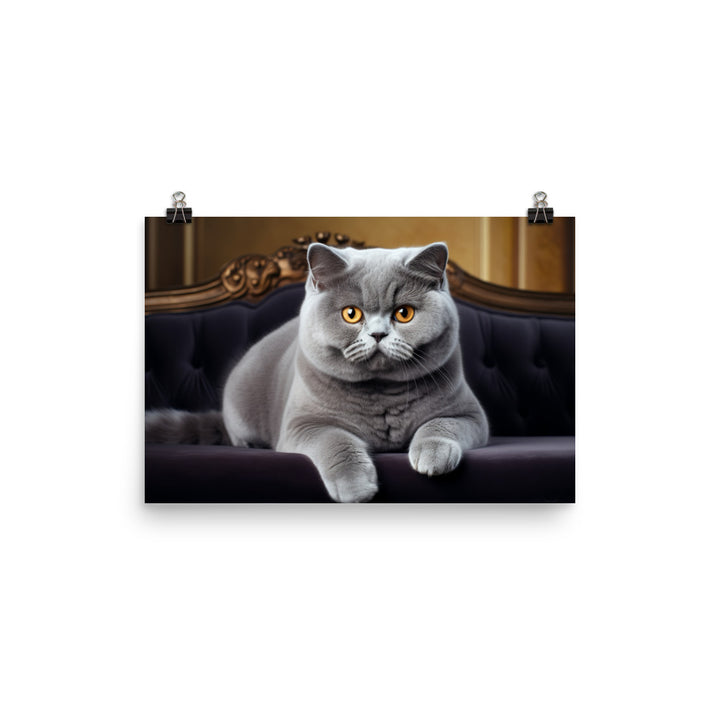 British Shorthair Photo paper poster - PosterfyAI.com