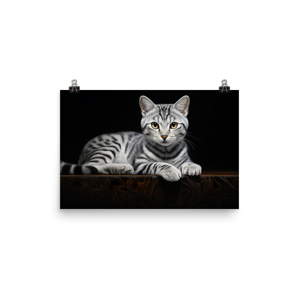 American Shorthair Photo paper poster - PosterfyAI.com