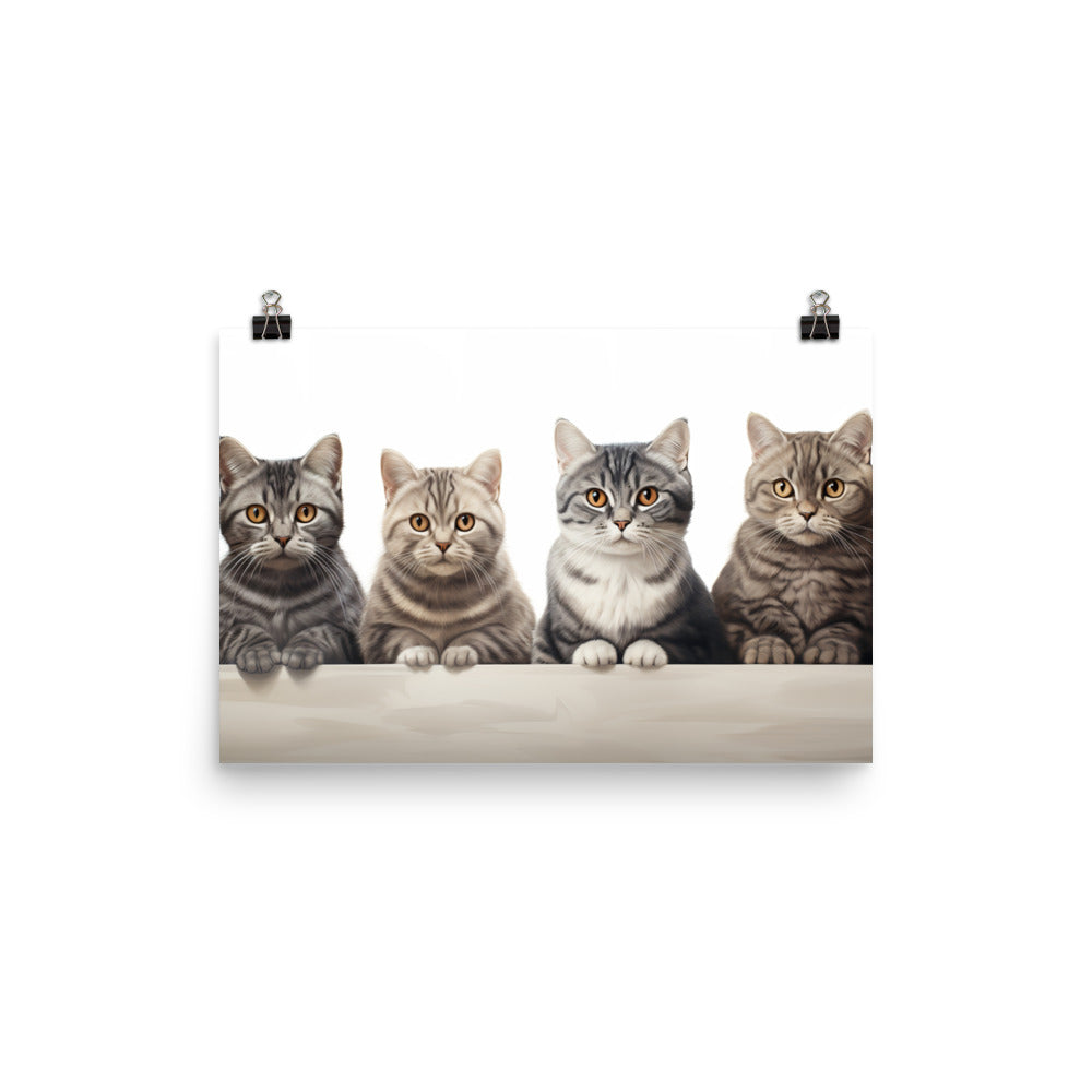 American Shorthair Photo paper poster - PosterfyAI.com