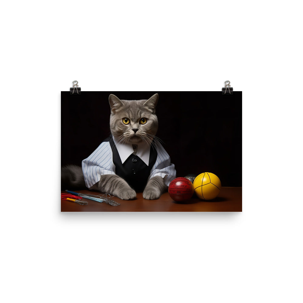 British Shorthair Referee Photo paper poster - PosterfyAI.com