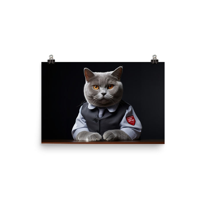 British Shorthair Fast Food Crew Photo paper poster - PosterfyAI.com