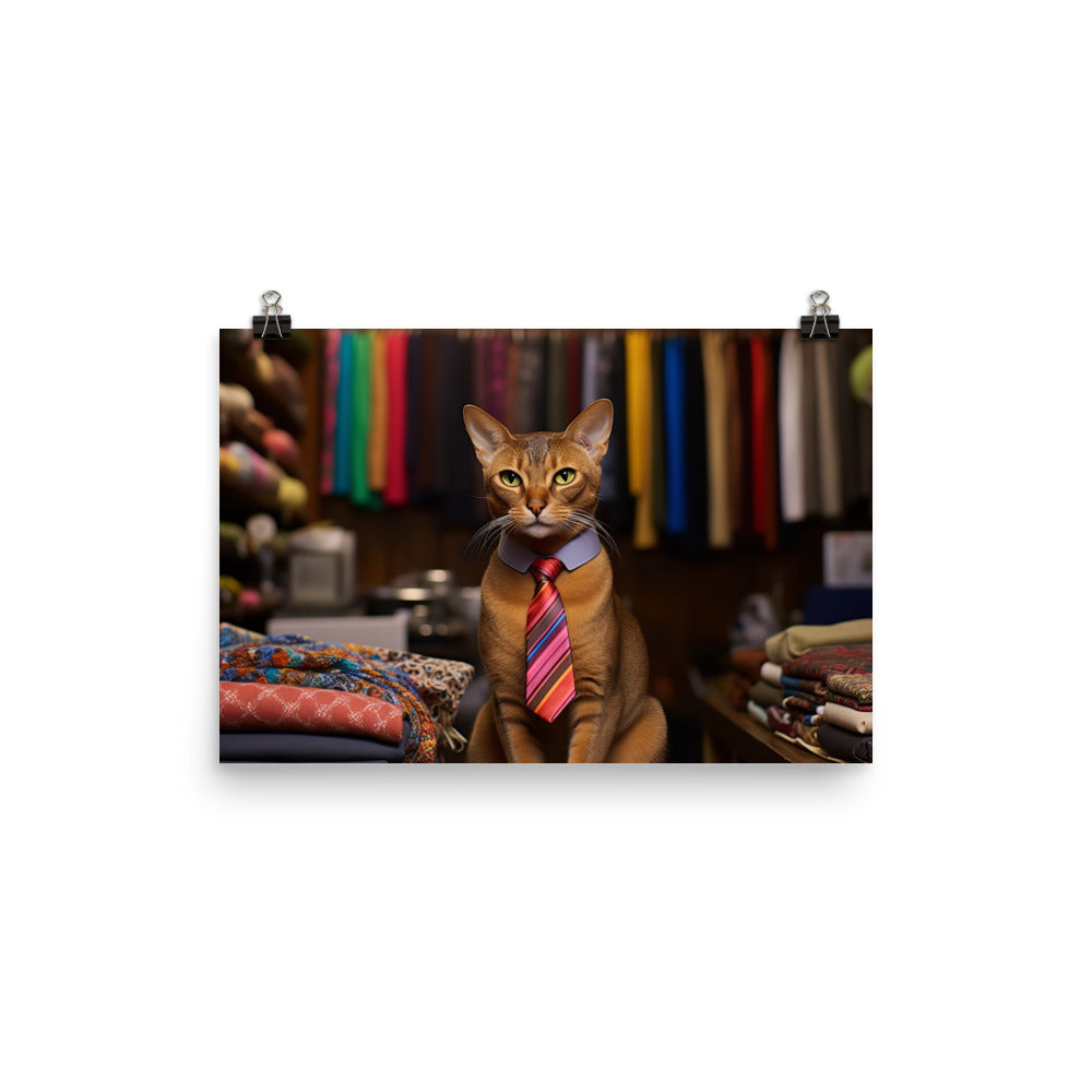 Abyssinian Sales Consultant Photo paper poster - PosterfyAI.com