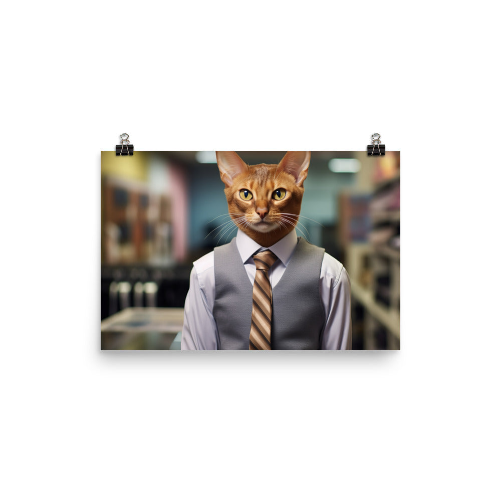 Abyssinian Sales Consultant Photo paper poster - PosterfyAI.com