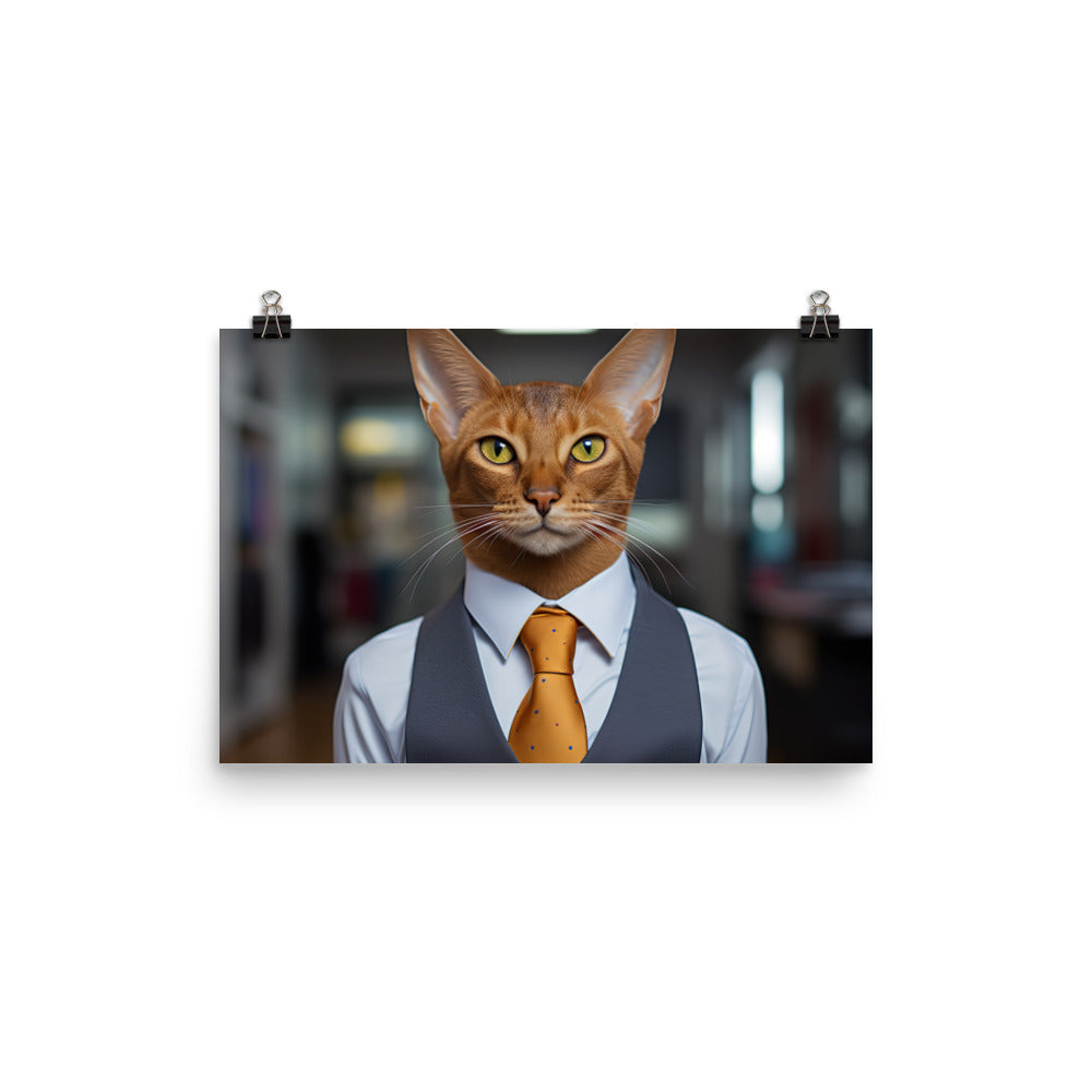 Abyssinian Sales Consultant Photo paper poster - PosterfyAI.com