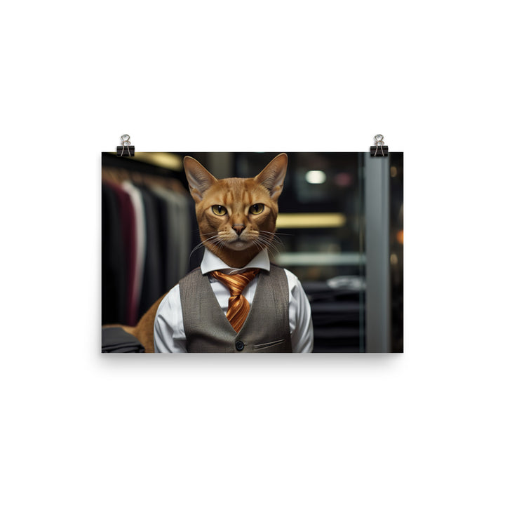 Abyssinian Sales Consultant Photo paper poster - PosterfyAI.com