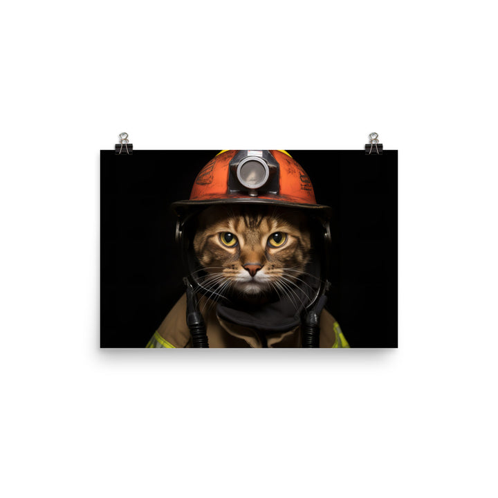 Abyssinian Firefighter Photo paper poster - PosterfyAI.com