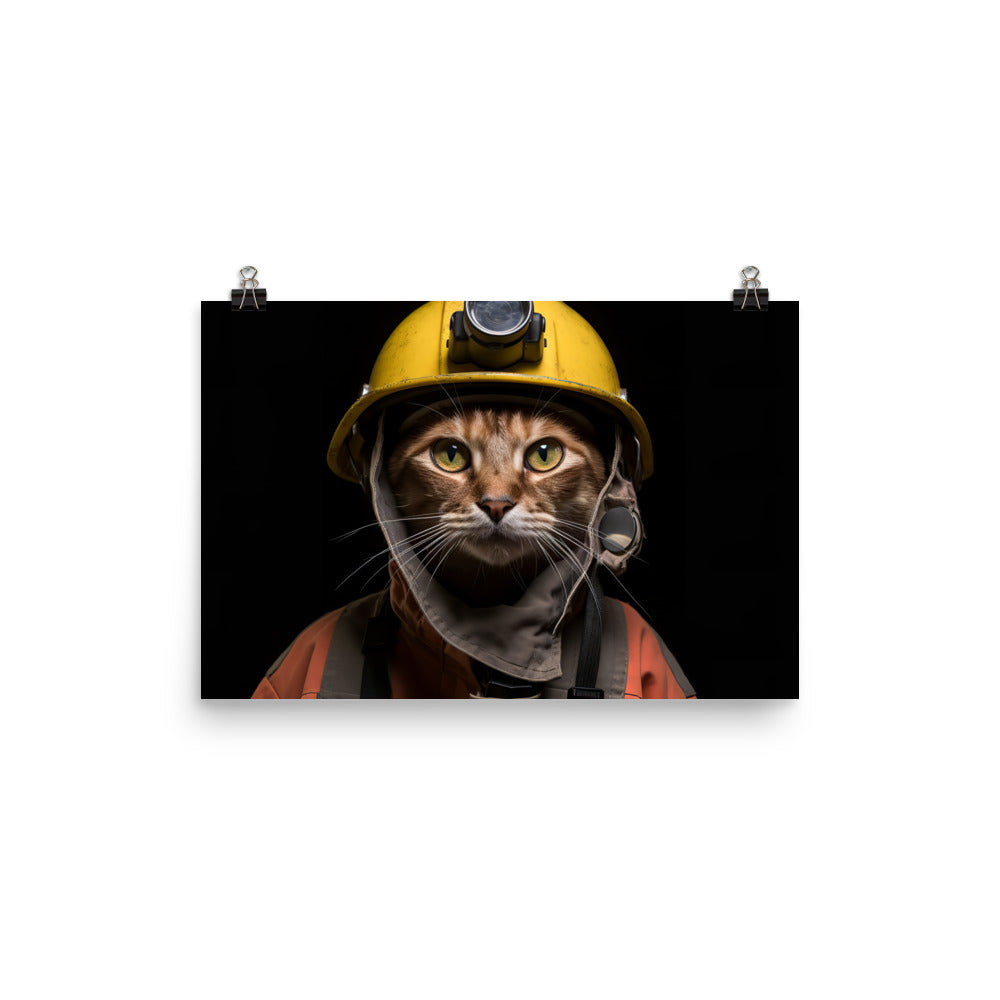 Abyssinian Firefighter Photo paper poster - PosterfyAI.com