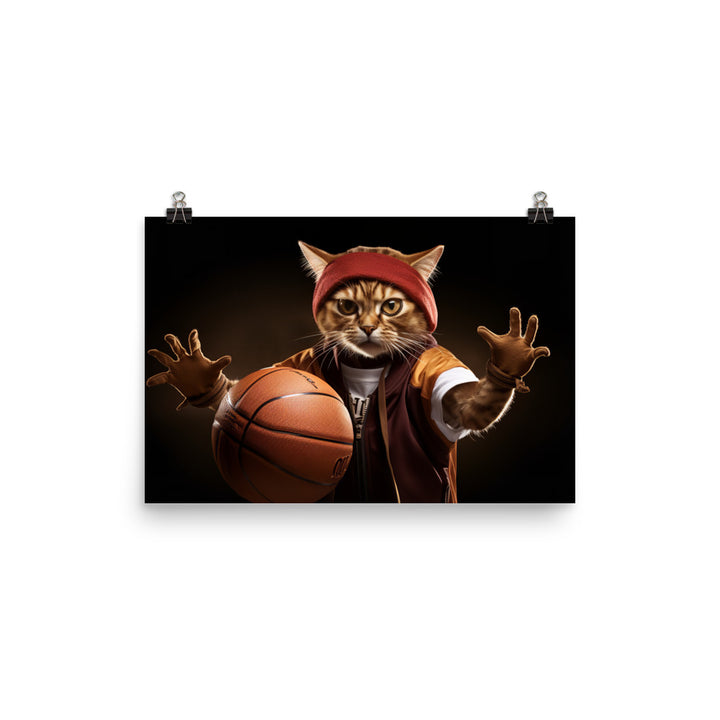 Abyssinian Basketball Player Photo paper poster - PosterfyAI.com