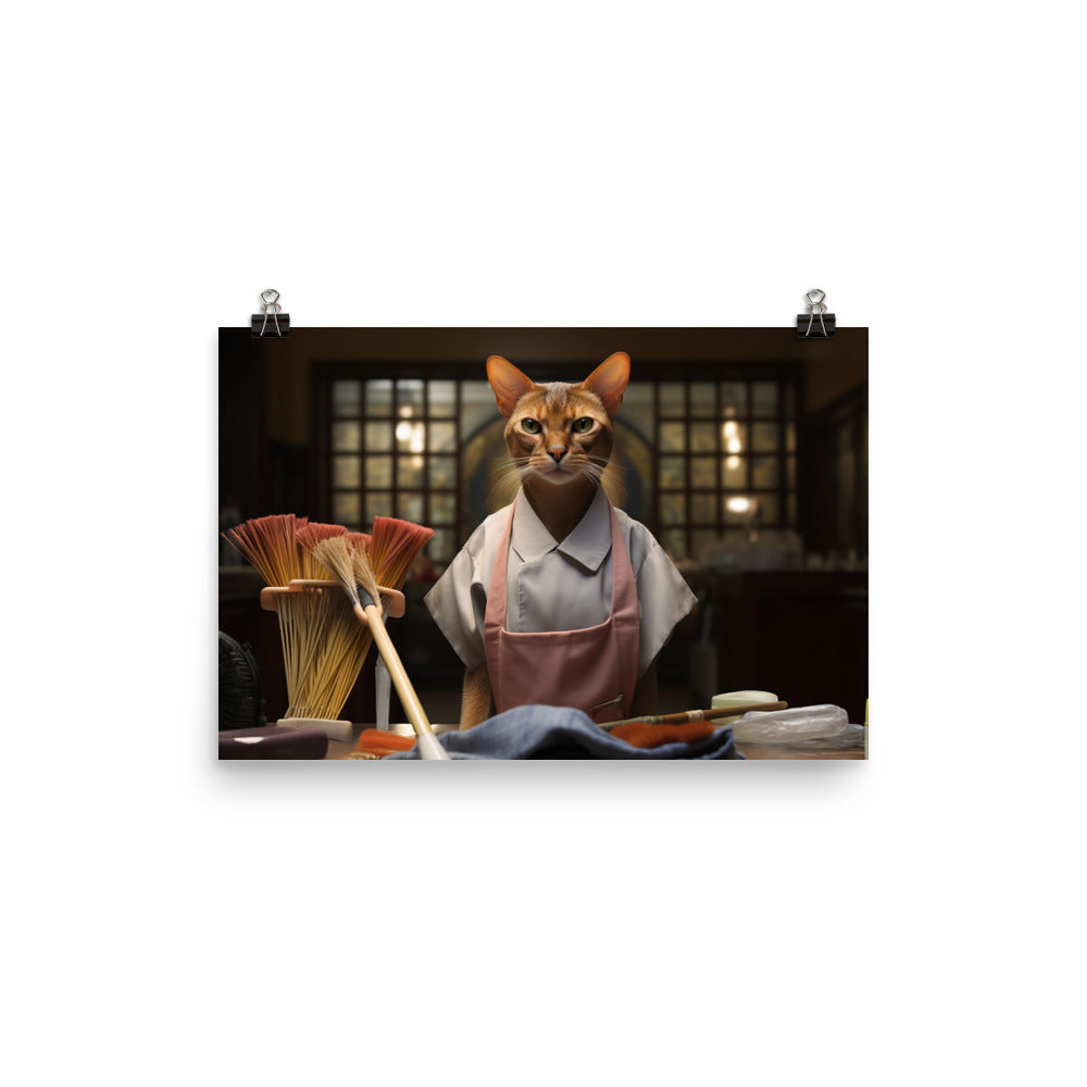 Abyssinian Janitor Photo paper poster - PosterfyAI.com