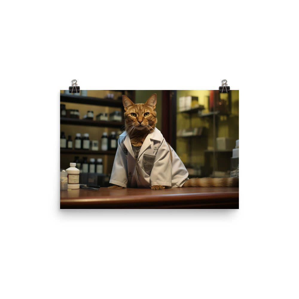 Abyssinian Pharmacist Photo paper poster - PosterfyAI.com