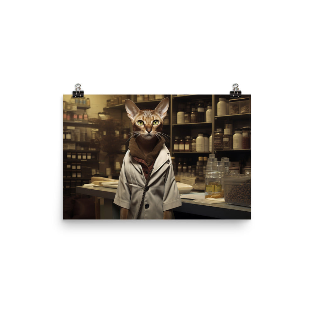 Abyssinian Pharmacist Photo paper poster - PosterfyAI.com