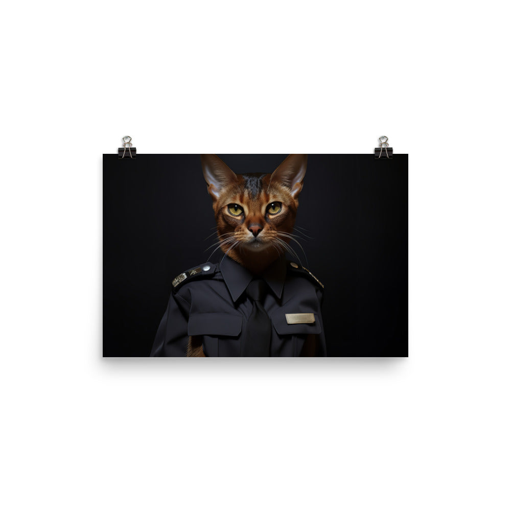 Abyssinian Security Officer Photo paper poster - PosterfyAI.com