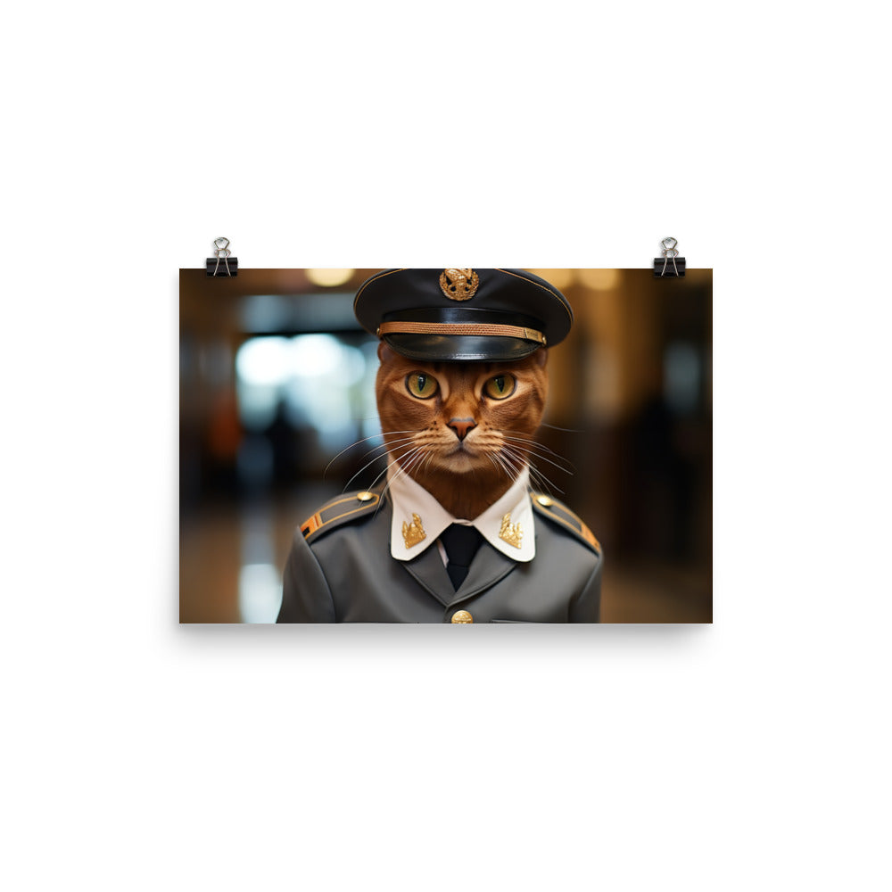 Abyssinian Security Officer Photo paper poster - PosterfyAI.com