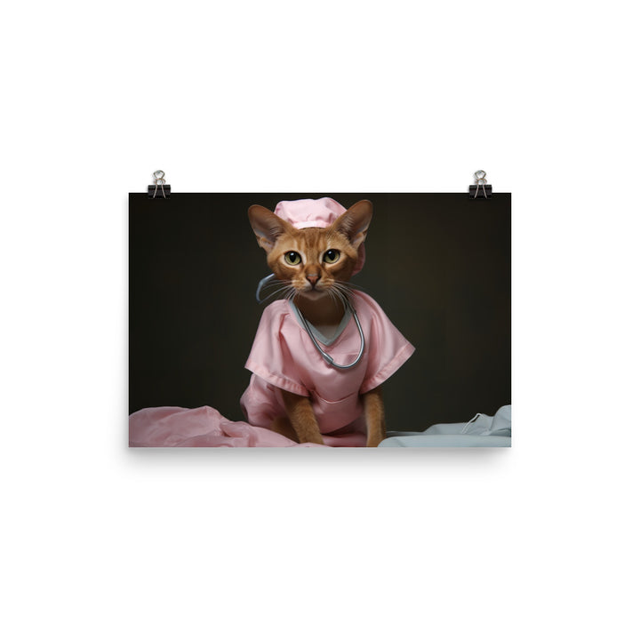 Abyssinian Nurse Photo paper poster - PosterfyAI.com