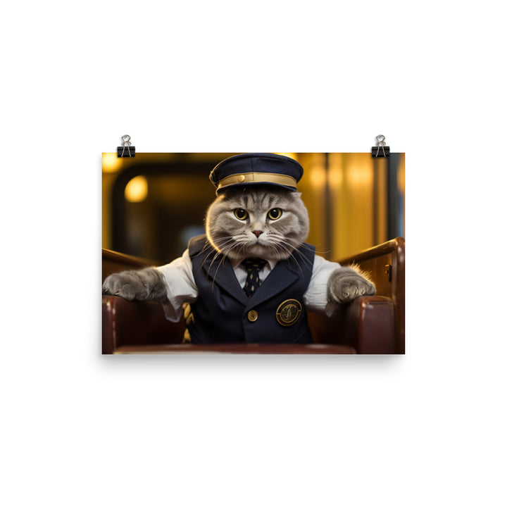 Scottish Fold Transit Operator Photo paper poster - PosterfyAI.com