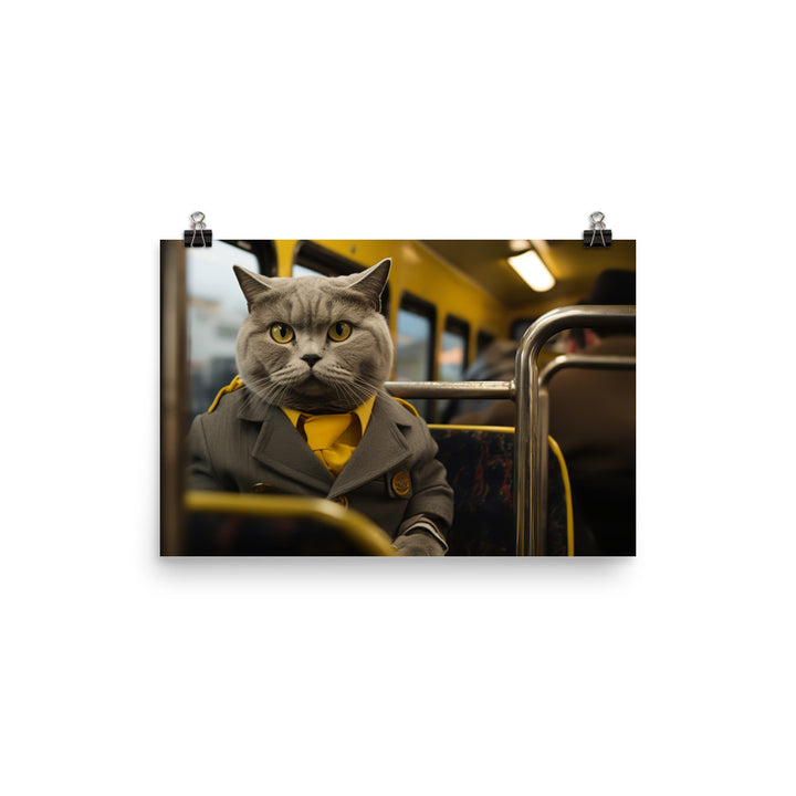 Scottish Fold Transit Operator Photo paper poster - PosterfyAI.com